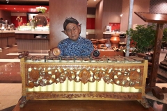 A man playing Gamelan in our hotel