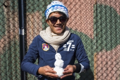 Tenzing with his snowman